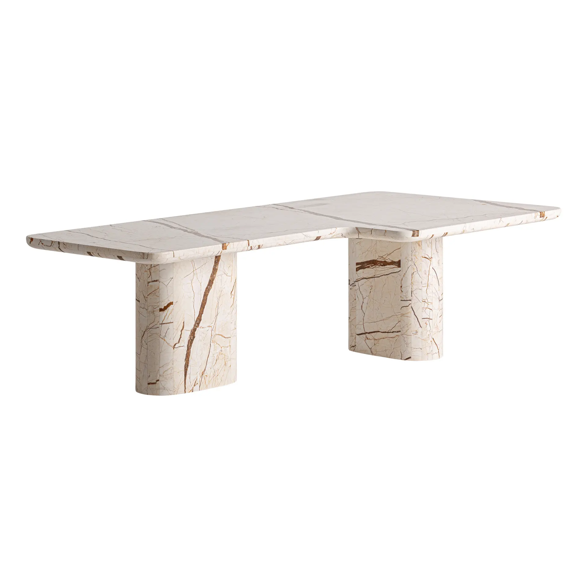 Masuta de Cafea 135x70x40 cm, Marmura Bej - VicalHome VicalHome 39019 [2]