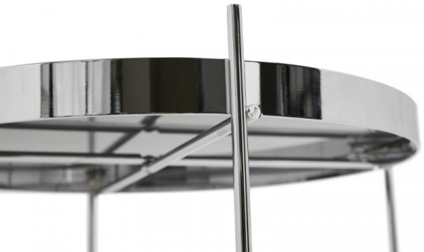 Masuta cafea rotunda oglinda Arvo 40 cm, design modern, piciore metal crom, CT00510CH - Kokoon [6]