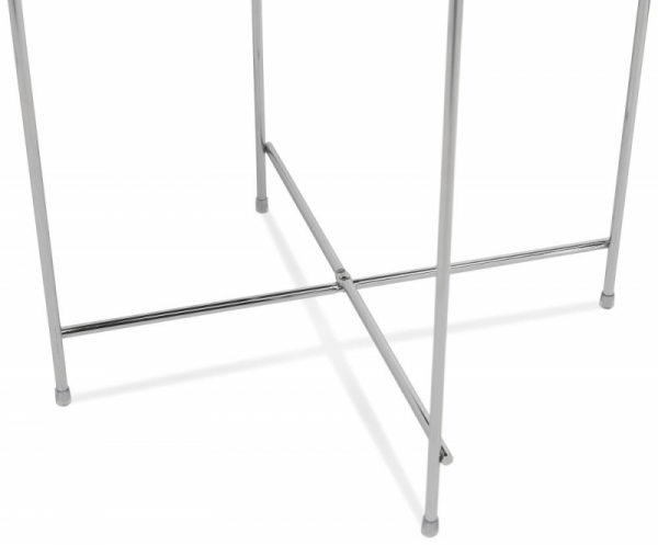 Masuta cafea rotunda oglinda Arvo 40 cm, design modern, piciore metal crom, CT00510CH - Kokoon [4]