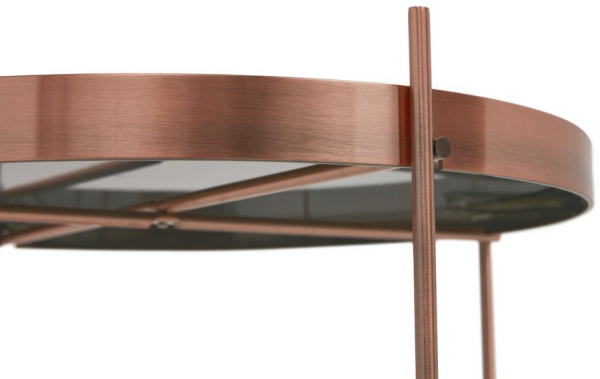 Masuta cafea rotunda cupru oglinda Arvo 40 cm, design modern, CT00490CO - Kokoon [2]
