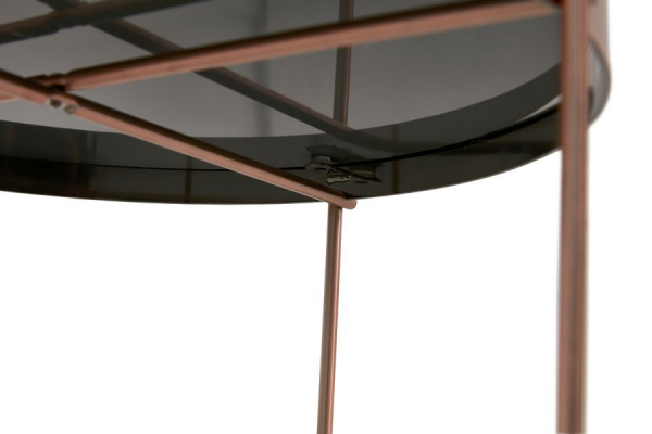 Masuta cafea rotunda cupru oglinda Arvo 40 cm, design modern, CT00490CO - Kokoon [3]