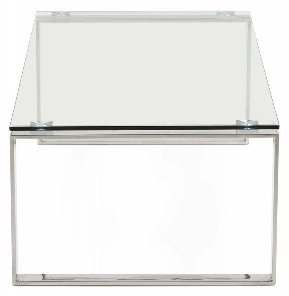 Masuta de cafea design MINNESOTA 110x60 cm otel cromat / sticla securizata, CT00460CL - Kokoon [3]