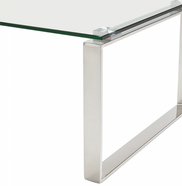 Masuta de cafea design MINNESOTA 110x60 cm otel cromat / sticla securizata, CT00460CL - Kokoon [6]