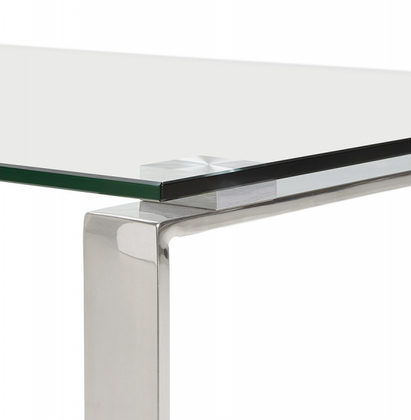 Masuta de cafea design MINNESOTA 110x60 cm otel cromat / sticla securizata, CT00460CL - Kokoon [7]
