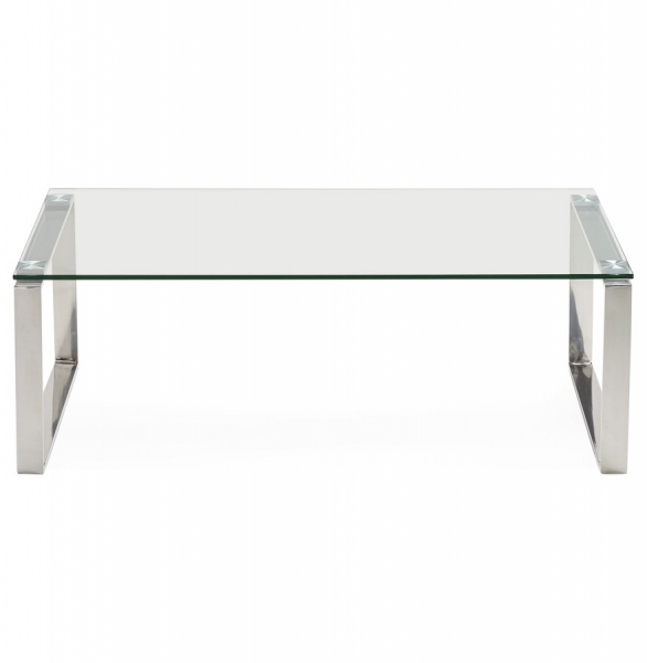 Masuta de cafea design MINNESOTA 110x60 cm otel cromat / sticla securizata, CT00460CL - Kokoon [2]
