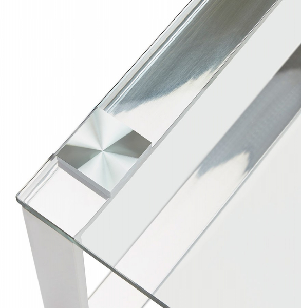 Masuta de cafea design MINNESOTA 110x60 cm otel cromat / sticla securizata, CT00460CL - Kokoon [5]