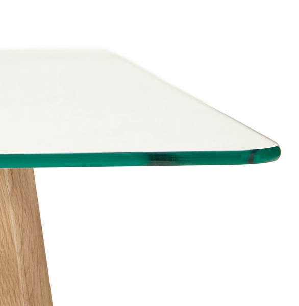 Masuta de cafea design SCARA 120x60 cm stejar masiv / sticla securizata, CT00410CL - Kokoon [6]