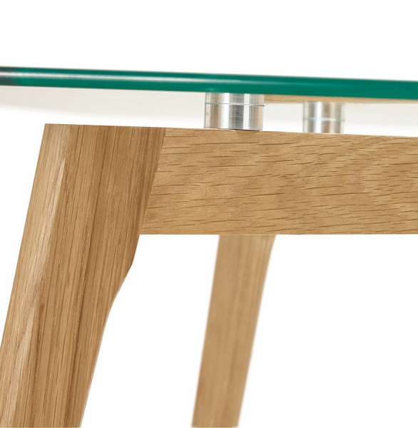 Masuta de cafea design SCARA 120x60 cm stejar masiv / sticla securizata, CT00410CL - Kokoon [9]
