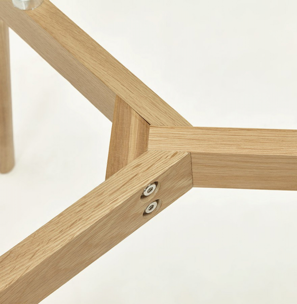 Masuta de cafea design SCARA 120x60 cm stejar masiv / sticla securizata, CT00410CL - Kokoon [8]