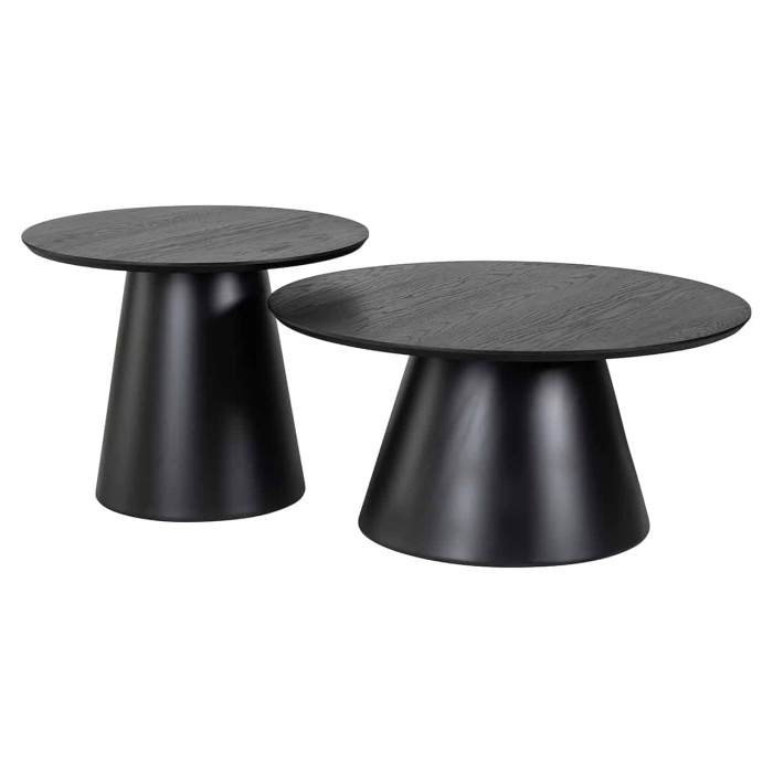 Măsuță de cafea Jazz set de 2 (negru), 825203 - Richmond Interiors [1]