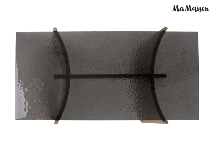 Măsuță de Cafea Manta 130x70x38 cm, Negru Auriu - MaMaison [5]