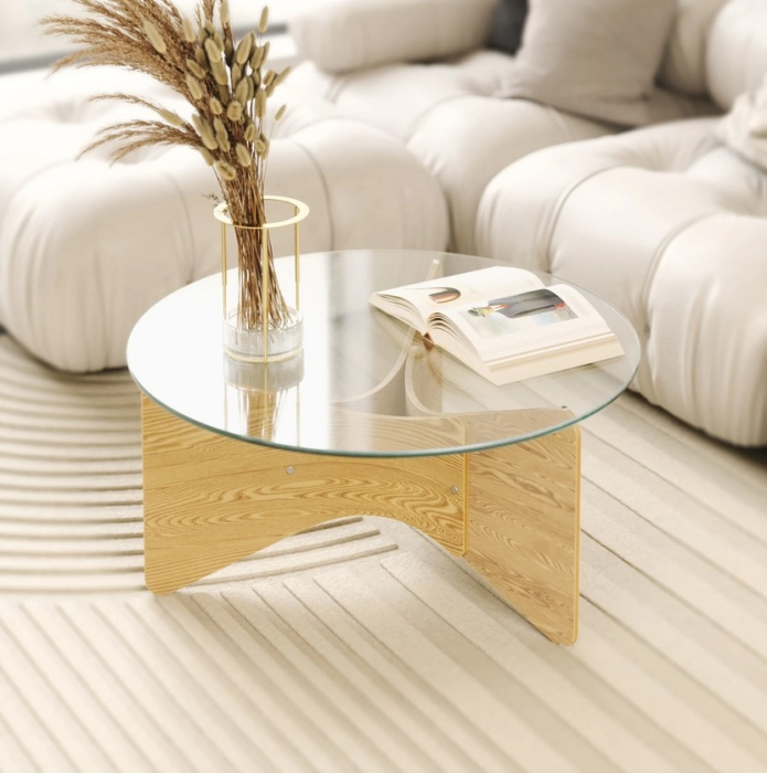 Măsuță de Cafea Madera 84x84x38 cm, Natural - Umbra [3]