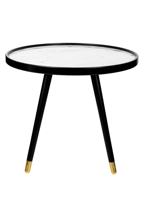Măsuță de Cafea Padrino 60, Plăci MDF și Oțel Inoxidabil Alb - King Home [2]