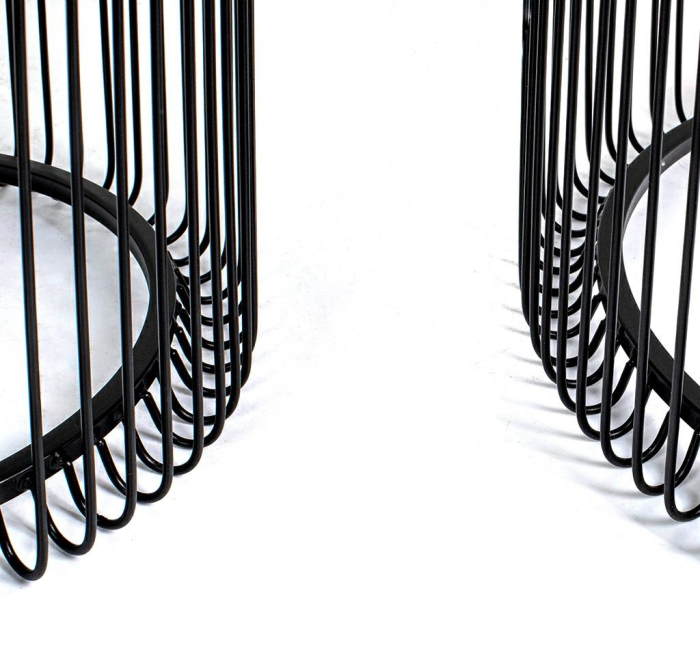 Măsuță de Cafea Wire 44 45x45x46 cm, Negru - Kare Design [4]