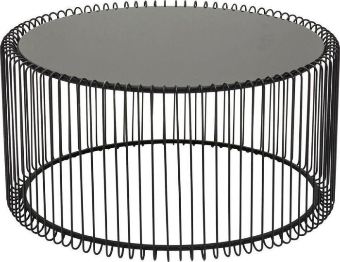 Măsuță de Cafea Wire, Sticlă și Fontă Negru - Kare Design [2]