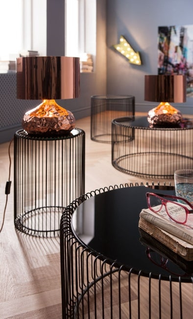 Măsuță de Cafea Wire, Sticlă și Fontă Negru - Kare Design [11]