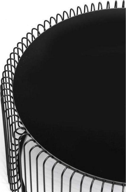 Măsuță de Cafea Wire, Sticlă și Fontă Negru - Kare Design [3]