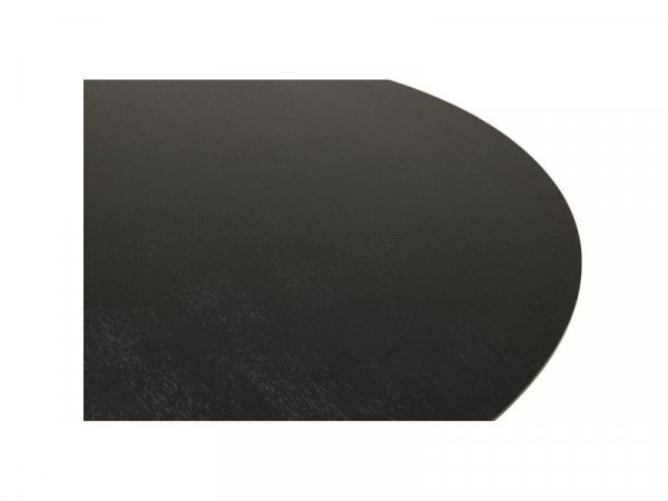 Masa cafea rotunda birou Venla 90 cm MDF negru, picior central otel talpa subtire, CT00590BL - Kokoon [4]