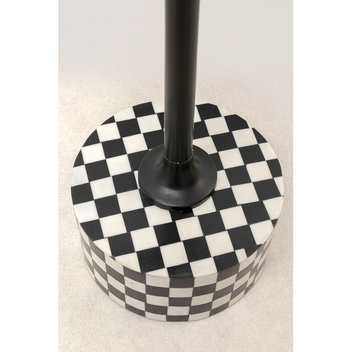 Măsuță Domero Chess 25x25x50 cm, Oțel Vopsit Prin Pulbere și Plăci MDF Acoperite cu Rășină Poliesterică Alb, Negru - Kare Design [4]