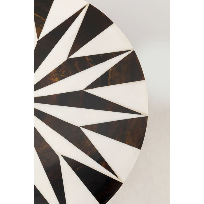Măsuță Domero Star 25x25x50 cm, Oțel Nuanță Alb-Brună Alamă - Kare Design [3]