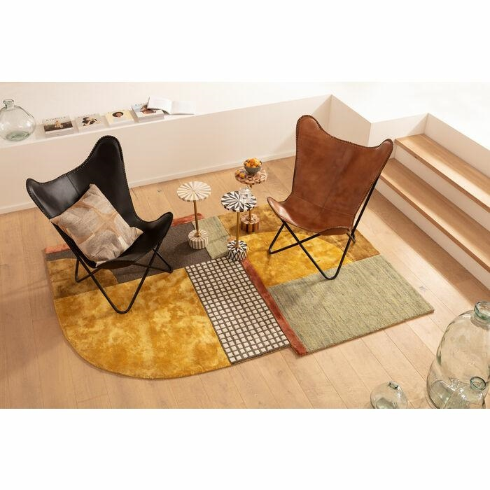 Măsuță Domero Star 25x25x50 cm, Oțel Nuanță Alb-Brună Alamă - Kare Design [5]