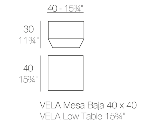 Masuta exterior iluminare LED Vela, diverse finisaje, 40x40x30 cm, design modern, 54041DY - Vondom [17]