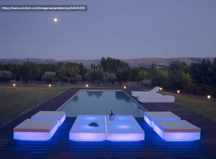 Masuta exterior iluminare LED Vela, diverse finisaje, 40x40x30 cm, design modern, 54041DY - Vondom [20]