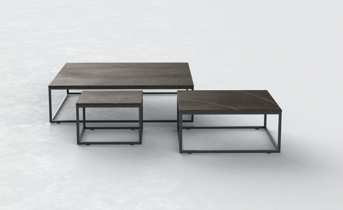 Masuta exterior premium patrata diverse finisaje Pixel 40x40x25 cm, blat HPL/DEKTON®, cadru aluminiu, 44315M DANAE - Vondom [4]