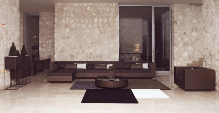Masuta exterior rotunda cu/fara iluminare LED Vela, diverse finisaje, Ø 120 cm, design modern, 54031 - Vondom [2]