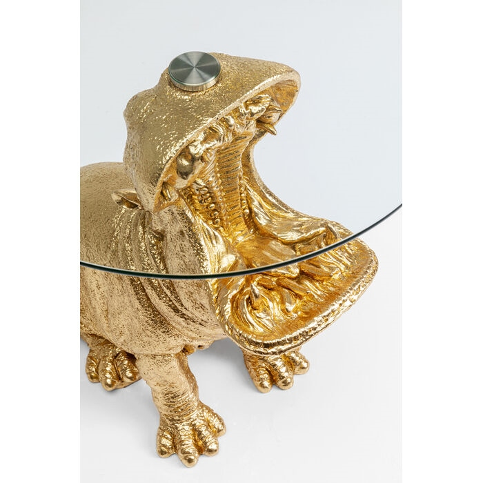 Măsuță Hippo 48 49x58x60 cm, Sticlă Auriu - Kare Design [2]
