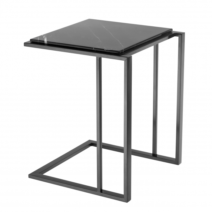 Masuta laterala canapea Cocktail cu baza aurie/argintie/bronz, blat marmura neagra | Eichholtz - 110414 [2]