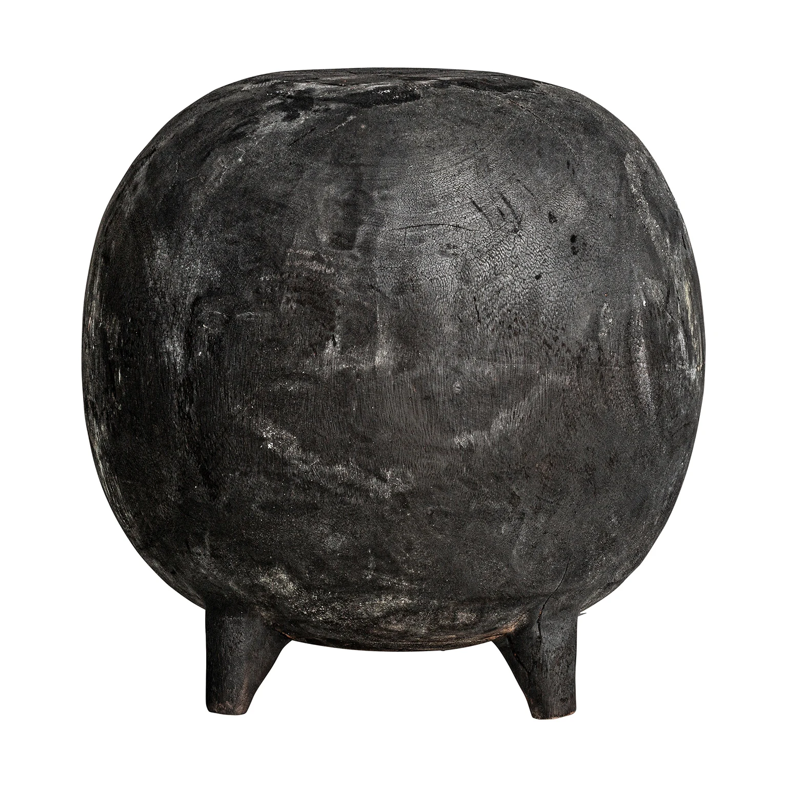 Masuta Laterala din Lemn de Suar Ars, Negru, 50x50x50 cm, Stil Etnic - VicalHome 30031 [2]