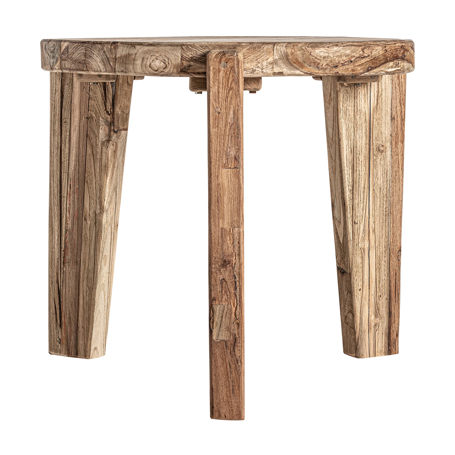 Masuta Laterala din Lemn de Tec, Maro, 65x65x55 cm, Stil Colonial - VicalHome 32937 [2]