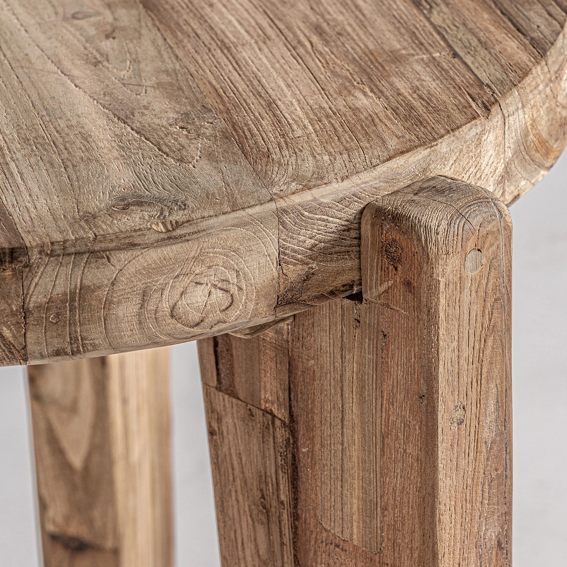 Masuta Laterala din Lemn de Tec, Maro, 65x65x55 cm, Stil Colonial - VicalHome 32937 [13]