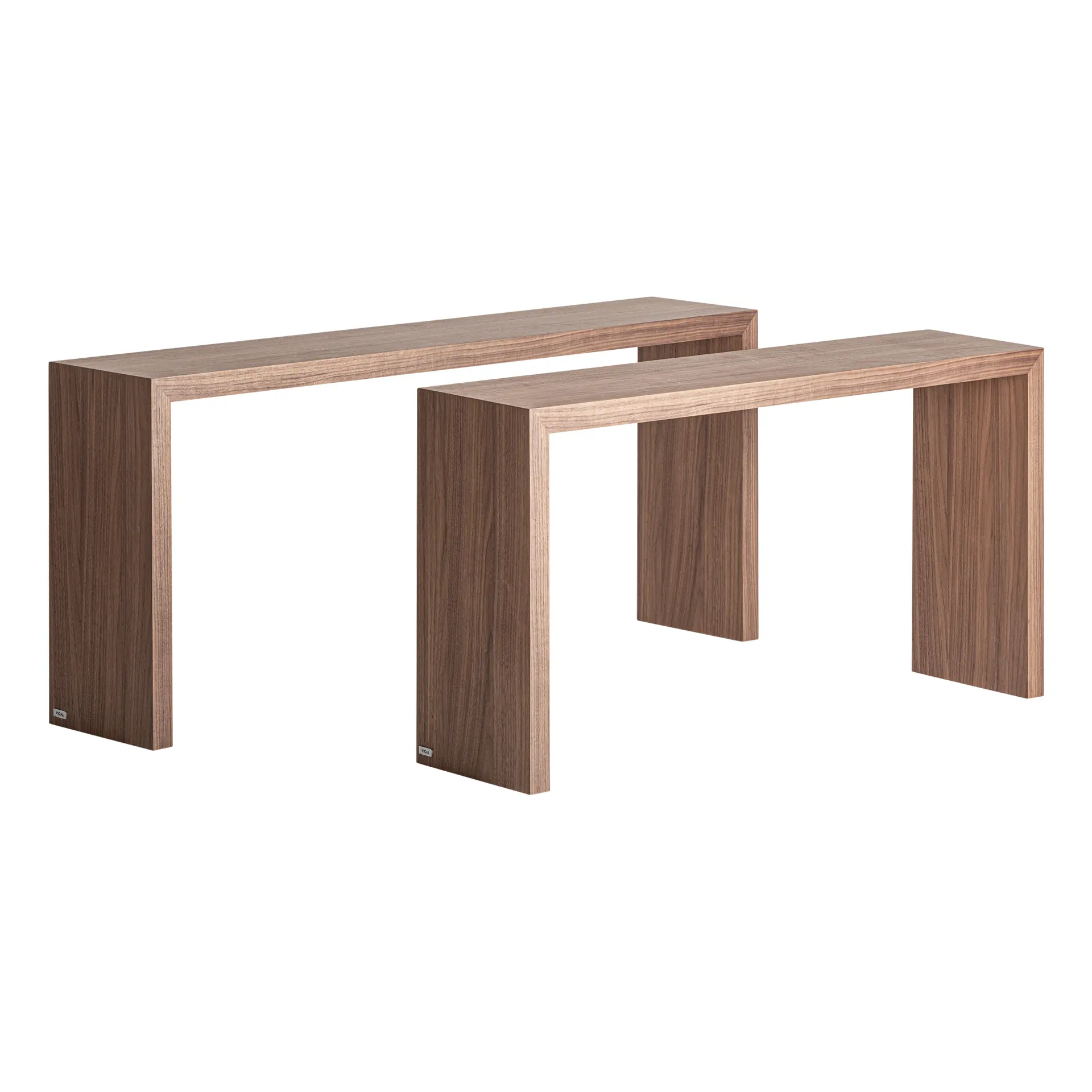 Masuta Laterala Platte (Set de 2) 108x25x53 cm, Furnir de Nuc Maro, Set de 2 - VicalHome VicalHome 38736 [2]