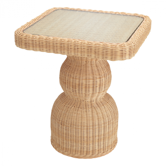   Masuta laterala Tiago din rattan natural cu blat din sticlă 118624 EICHHOLTZ [4]