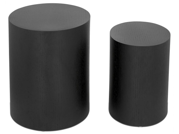Masuta living design Brent, 2 piese, lemn masiv negru, CT00840BL - Kokoon [2]