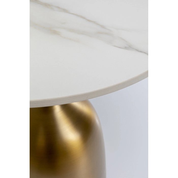 Măsuță Nube Tulip 45x45x53 cm, Ceramică Alb, Auriu Lacuită - Kare Design [3]