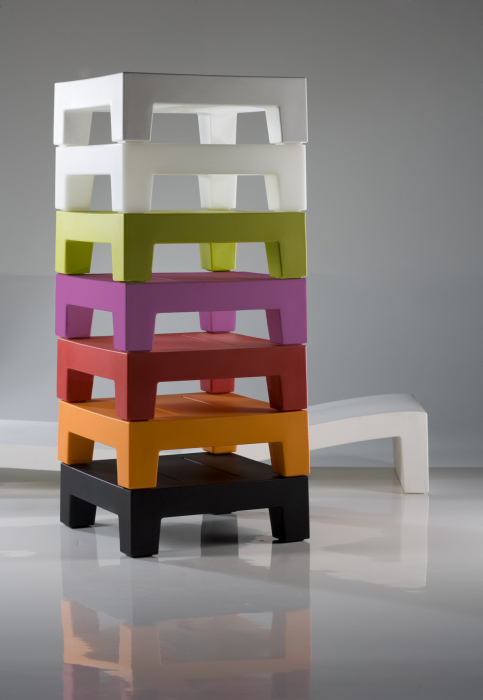 Masuta pentru sezlong Jut 60x60x20 cm, polipropilena, design minimalist, 44405 - Vondom [10]