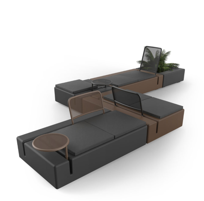Masuta rotunda incorporabila canapea exterior premium Kes Ø40x31 cm, din otel inoxidabil, 64010 - Vondom [4]