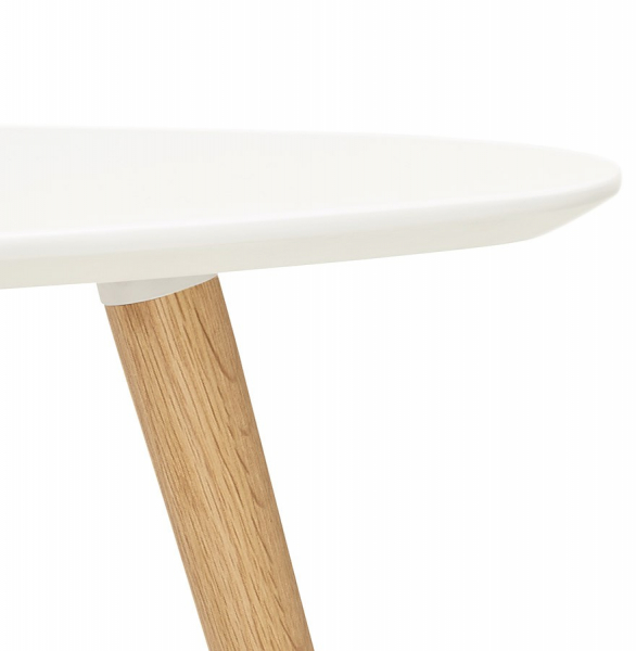 Masute de design GOSMI 2 piese MDF alb / stejar masiv, CT00430WH - Kokoon [7]