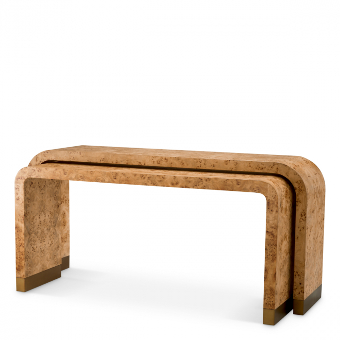   Mese console Quinton din furnir de mappa burl maro deschis set de 2 119327 EICHHOLTZ [1]