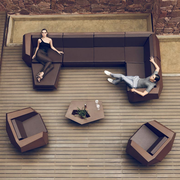 Modul colt 90¬∫ canapea Faz pentru exterior 100x100x70 cm, 54005DY - Vondom [3]