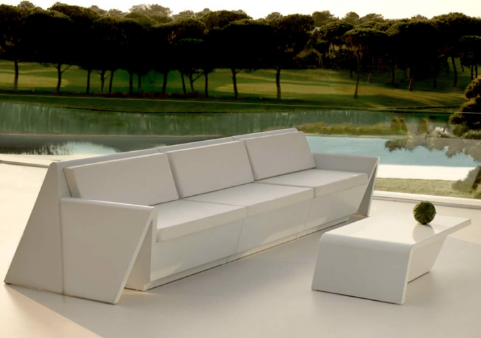 Modul colt canapea Rest pentru exterior 94x94x74, iluminare LED, 53005 - Vondom [3]