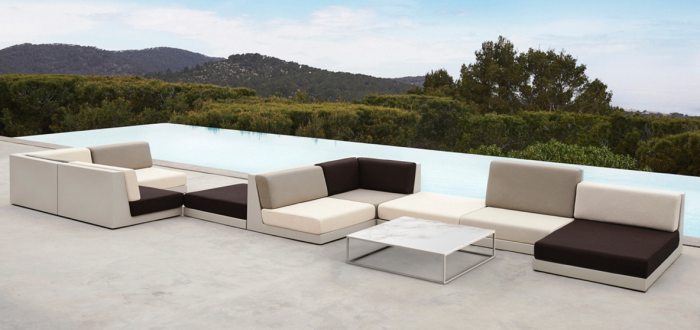 Modul mijloc sezut adanc L canapea premium Pixel pentru exterior 100x203x63 cm, 54280 - Vondom [3]