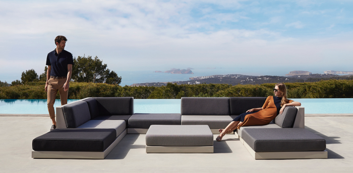 Modul mijloc sezut adanc L canapea premium Pixel pentru exterior 100x203x63 cm, 54280 - Vondom [8]