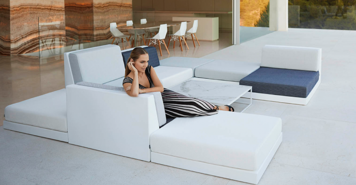 Modul mijloc sezut adanc L canapea premium Pixel pentru exterior 100x203x63 cm, 54280 - Vondom [6]