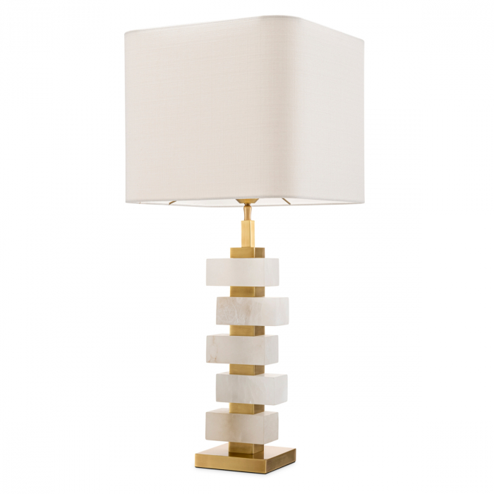  Lampă de masă alabastru chihlimbar inclus abajur 115125 EICHHOLTZ [3]