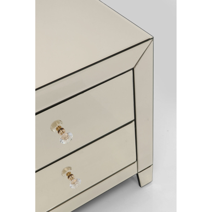 Noptieră Luxury Pearl S 49x41x50 cm, Sticlă Suprafață Oglindă - Kare Design [3]
