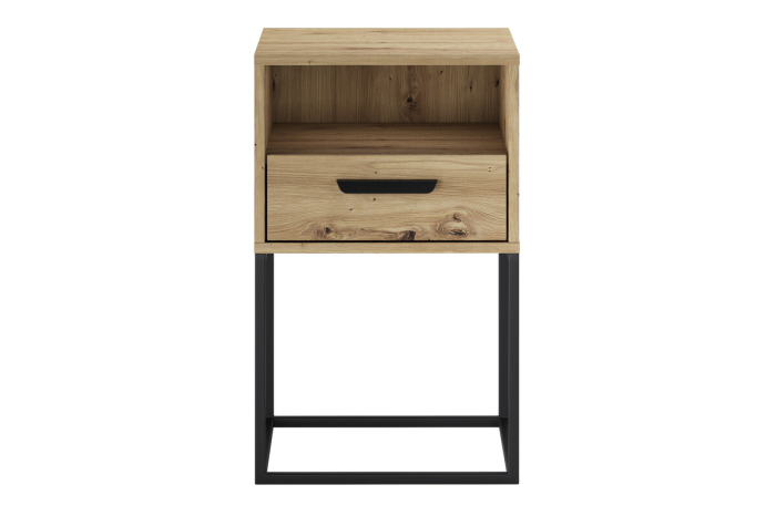 Noptieră Navello 61-40-1S1O, lățime 40 cm, PAL Melaminat Stejar Artisan, 1 Sertar - COMAD, cod NAVELLO ARTISAN 61-40-1S1O [2]